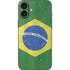 Brazil Flag Distressed iPhone 16 Plus Skin